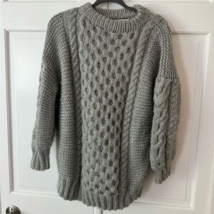 Mr mittens gray knit sweater
